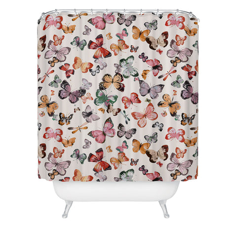 Ninola Design Butterflies wings countryside Shower Curtain