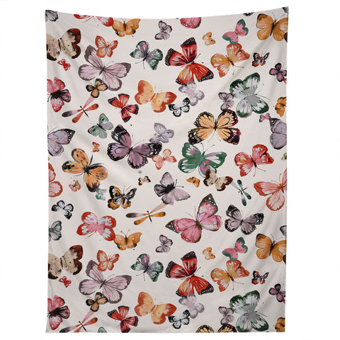 Ninola Design Butterflies wings countryside Tapestry