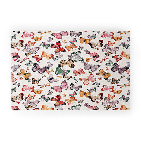 Ninola Design Butterflies wings countryside Welcome Mat