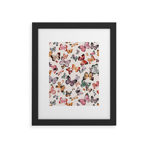 Ninola Design Butterflies wings countryside Framed Art Print