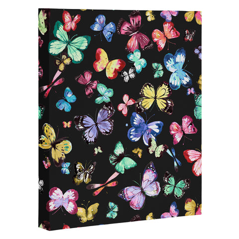 Ninola Design Butterflies Wings Eclectic colors Art Canvas