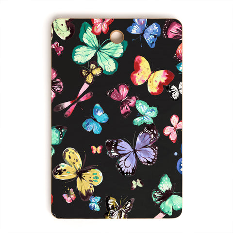 Ninola Design Butterflies Wings Eclectic colors Cutting Board Rectangle