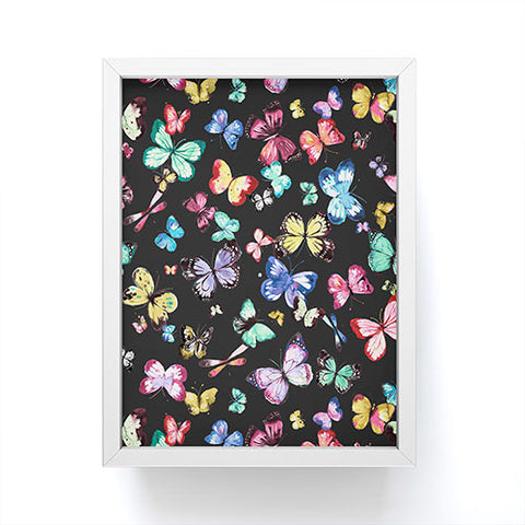 Ninola Design Butterflies Wings Eclectic colors Framed Mini Art Print