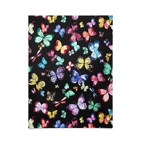 Ninola Design Butterflies Wings Eclectic colors Poster