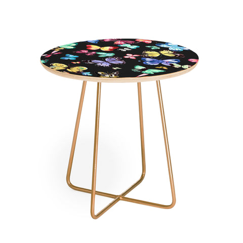 Ninola Design Butterflies Wings Eclectic colors Round Side Table
