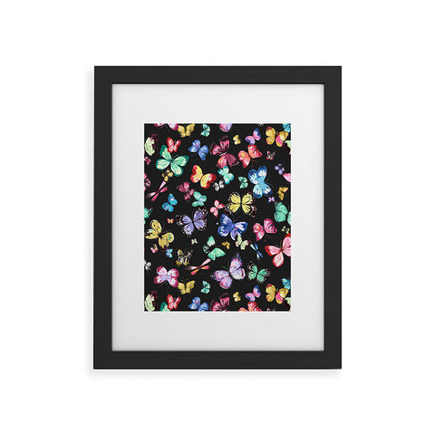 Ninola Design Butterflies Wings Eclectic colors Framed Art Print