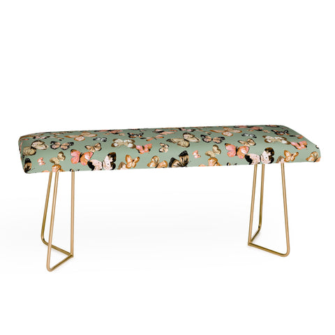 Ninola Design Butterflies wings Gold green Bench