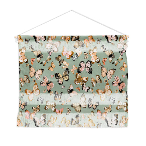 Ninola Design Butterflies wings Gold green Wall Hanging Landscape