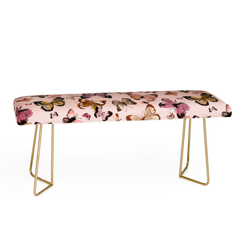 Ninola Design Butterflies wings Gold pink Bench