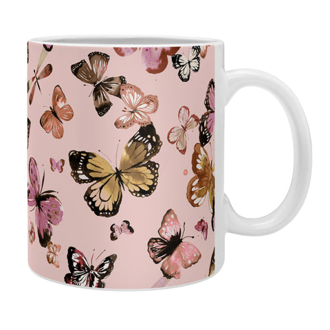Ninola Design Butterflies wings Gold pink Coffee Mug
