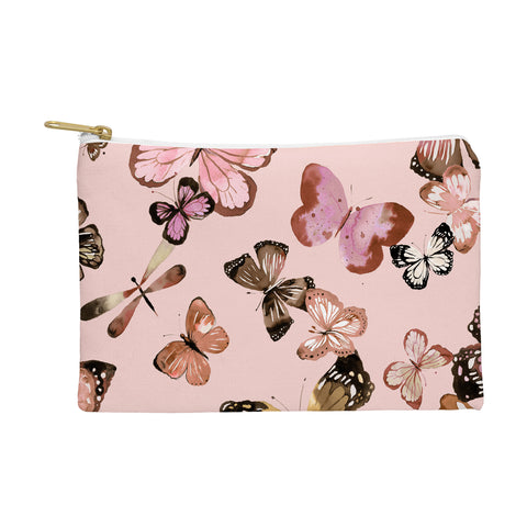 Ninola Design Butterflies wings Gold pink Pouch