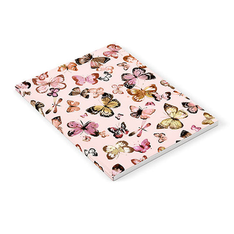 Ninola Design Butterflies wings Gold pink Notebook