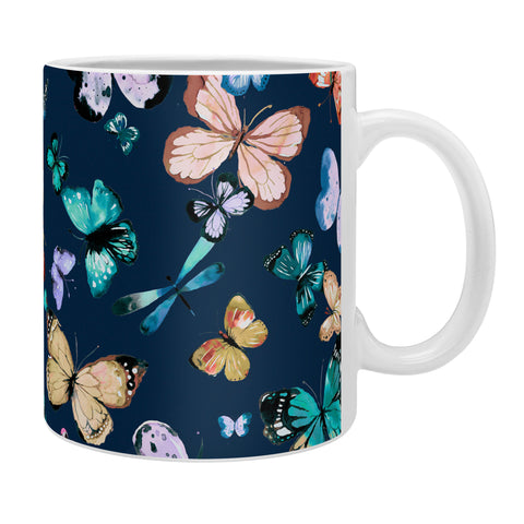 Ninola Design Butterflies wings navy blue Coffee Mug