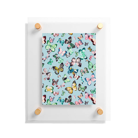 Ninola Design Butterflies wings Sky blue Floating Acrylic Print