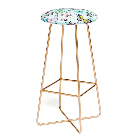 Ninola Design Butterflies wings Sky blue Bar Stool