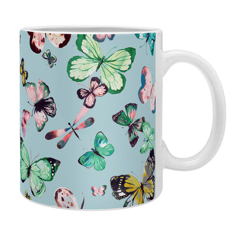 Ninola Design Butterflies wings Sky blue Coffee Mug