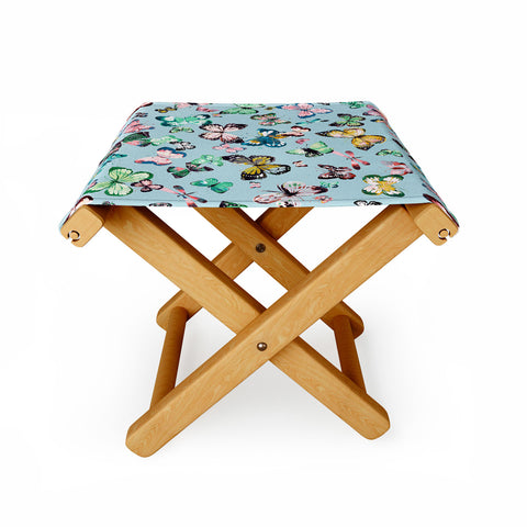 Ninola Design Butterflies wings Sky blue Folding Stool