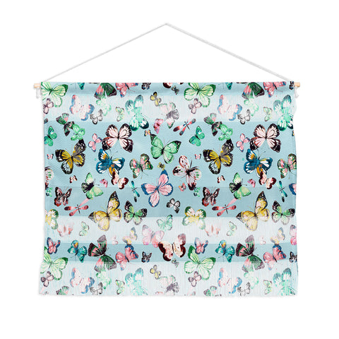 Ninola Design Butterflies wings Sky blue Wall Hanging Landscape