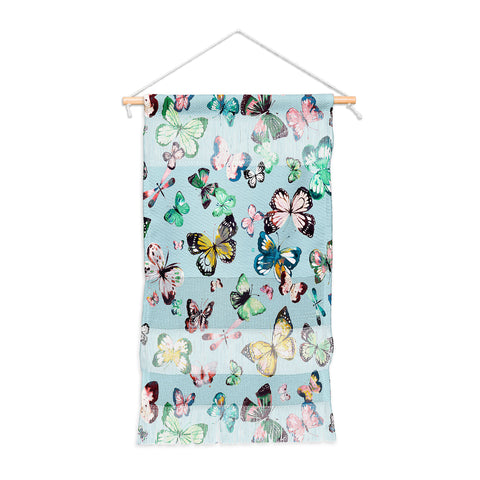 Ninola Design Butterflies wings Sky blue Wall Hanging Portrait