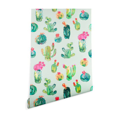Ninola Design Cacti succulent plants Green Wallpaper