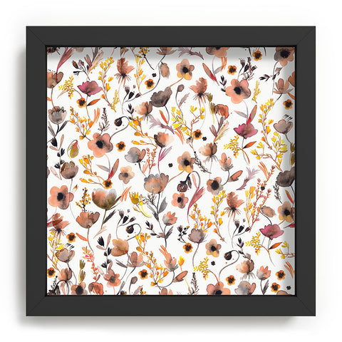 Ninola Design Camomile Floral Gold Recessed Framing Square