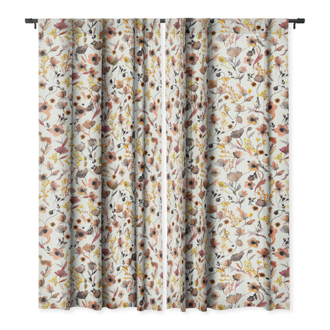 Ninola Design Camomile Floral Gold Blackout Non Repeat