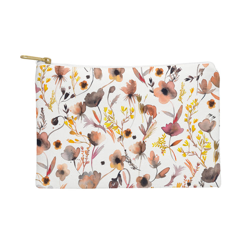 Ninola Design Camomile Floral Gold Pouch