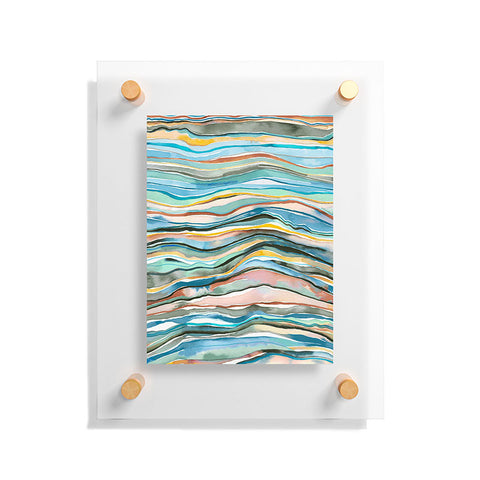 Ninola Design Canyon mountains landscape Aqua Floating Acrylic Print