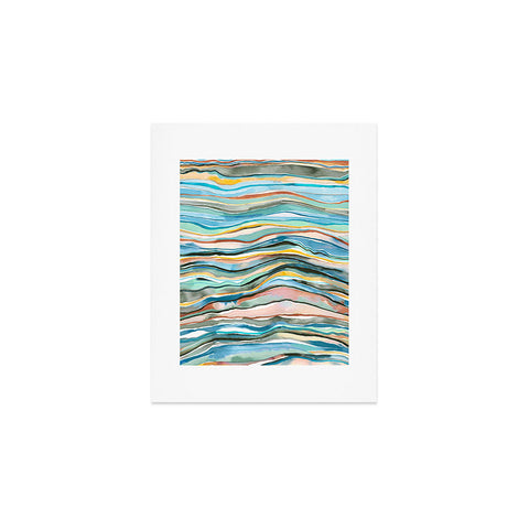 Ninola Design Canyon mountains landscape Aqua Art Print
