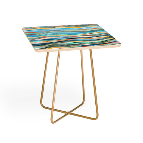 Ninola Design Canyon mountains landscape Aqua Side Table