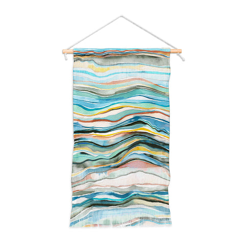 Ninola Design Canyon mountains landscape Aqua Wall Hanging Portrait