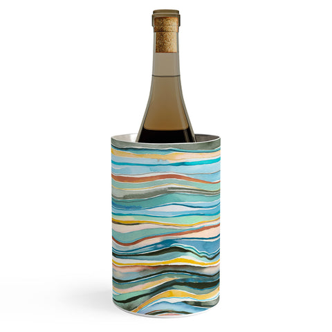 Ninola Design Canyon mountains landscape Aqua Wine Chiller