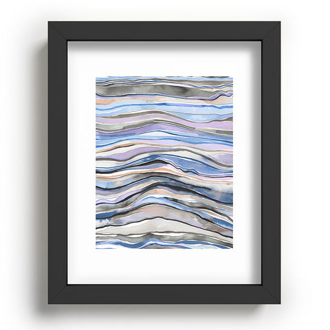 Ninola Design Canyon mountains landscape Blue Recessed Framing Rectangle