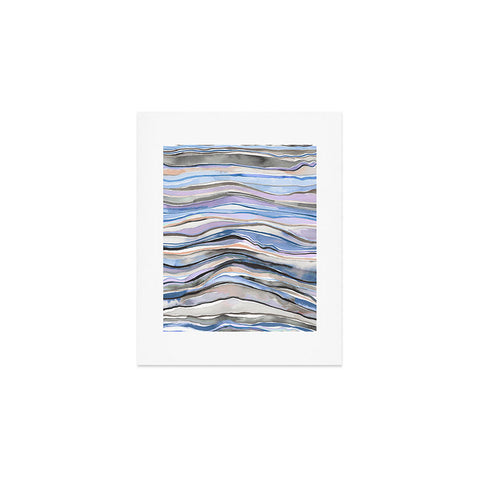 Ninola Design Canyon mountains landscape Blue Art Print