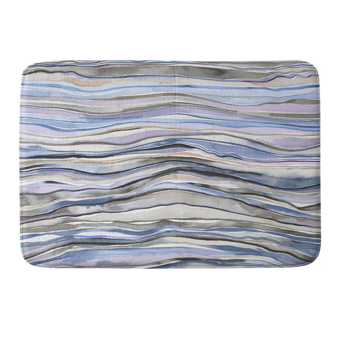 Ninola Design Canyon mountains landscape Blue Memory Foam Bath Mat