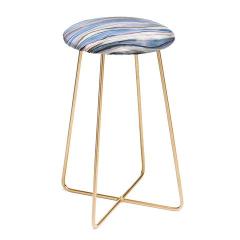 Ninola Design Canyon mountains landscape Blue Counter Stool