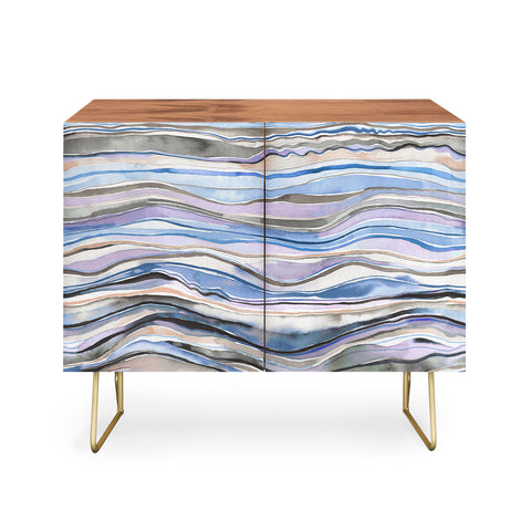 Ninola Design Canyon mountains landscape Blue Credenza