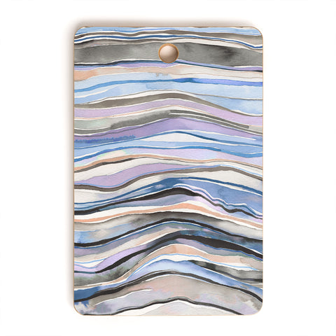 Ninola Design Canyon mountains landscape Blue Cutting Board Rectangle