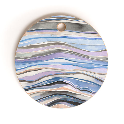 Ninola Design Canyon mountains landscape Blue Cutting Board Round