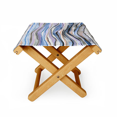 Ninola Design Canyon mountains landscape Blue Folding Stool