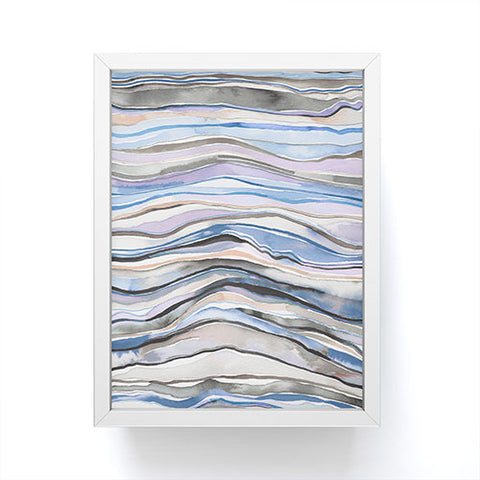 Ninola Design Canyon mountains landscape Blue Framed Mini Art Print