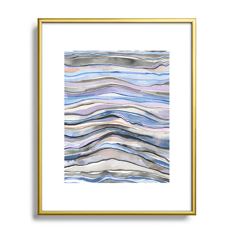 Ninola Design Canyon mountains landscape Blue Metal Framed Art Print