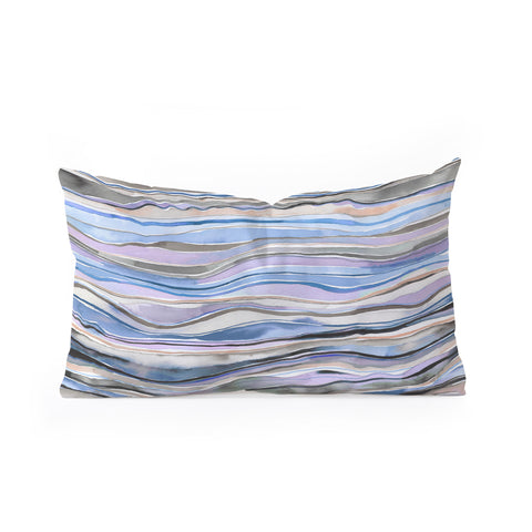 Ninola Design Canyon mountains landscape Blue Oblong Throw Pillow