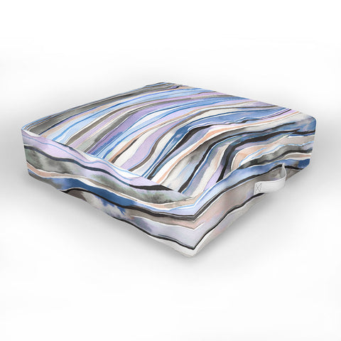 Ninola Design Canyon mountains landscape Blue Outdoor Floor Cushion