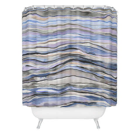 Ninola Design Canyon mountains landscape Blue Shower Curtain