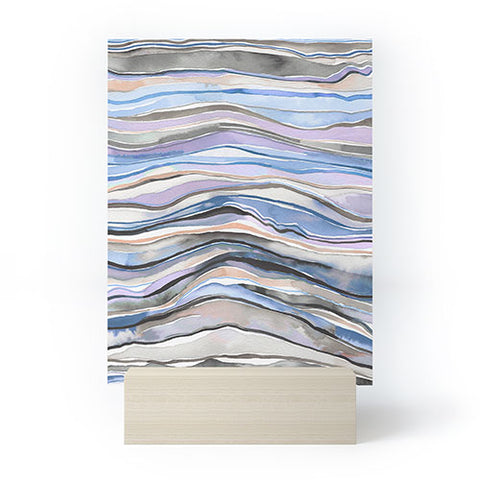 Ninola Design Canyon mountains landscape Blue Mini Art Print