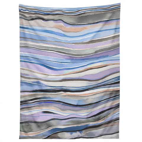 Ninola Design Canyon mountains landscape Blue Tapestry