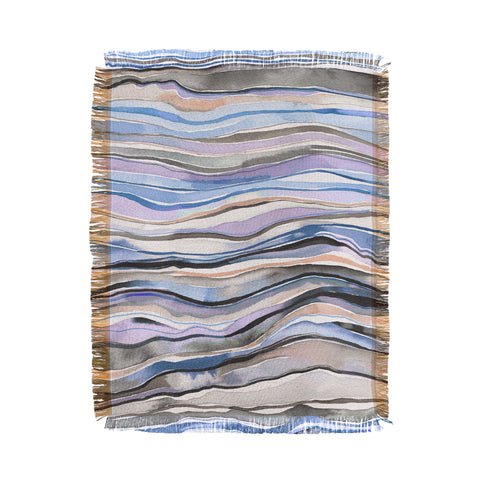 Ninola Design Canyon mountains landscape Blue Throw Blanket