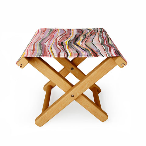 Ninola Design Canyon mountains landscape Red Folding Stool