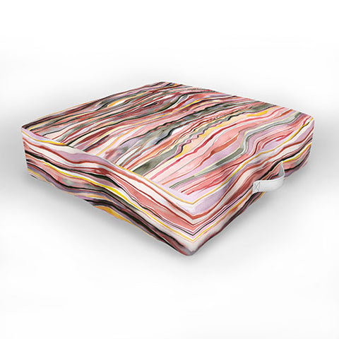 Ninola Design Canyon mountains landscape Red Outdoor Floor Cushion